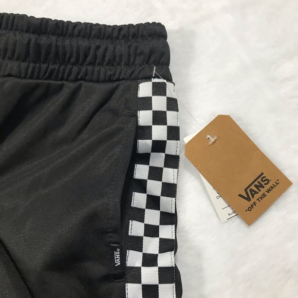 NWT VANS checkerboard track pant black white side - Picture 7 of 8